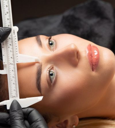 Mapowanie i stylizacja brwi przed zabiegiem laminacji w profesjonalnym salonie beauty